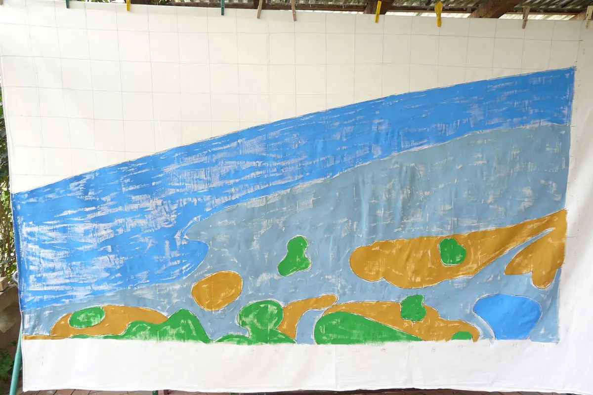 Kunstaktion Planet des Friedens – Gitternetzlinien Kunstaktion Planet des Friedens - Gitternetzlinien